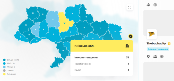 Thebuchacity серед 305 медіа, представлених на Мапі рекомендованих медіа