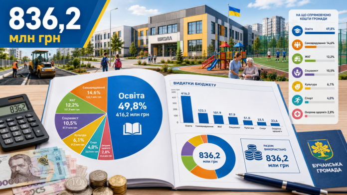 На що Бучанська громада витратила 836 млн грн за пів року