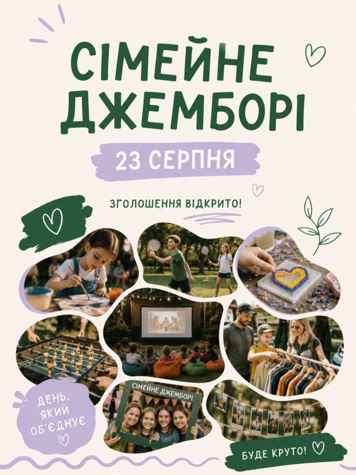 «Сімейне джемборі – 2026»: відпочинок, знайомства, творчість та ігри